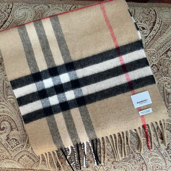 Burberry Accessories - BURBERRY Check Cashmere Scarf